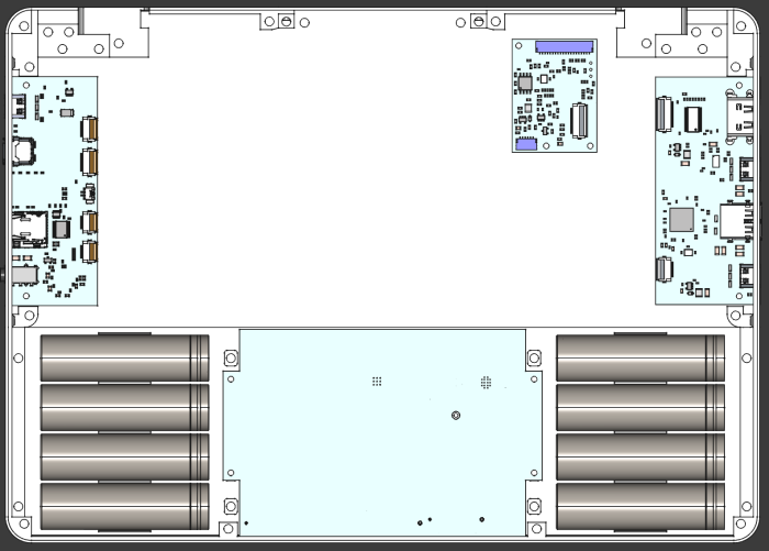 Schematische Darstellung der Modulplatzierung im Inneren des MNT Reform Next